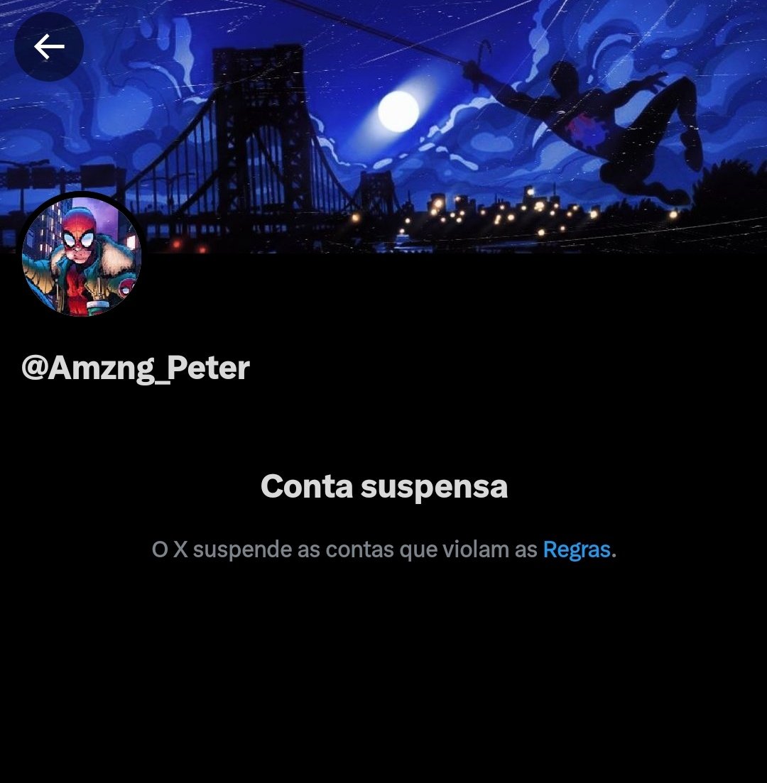 A não mano o @/Amzng_Peter teve a conta suspensa do nada???