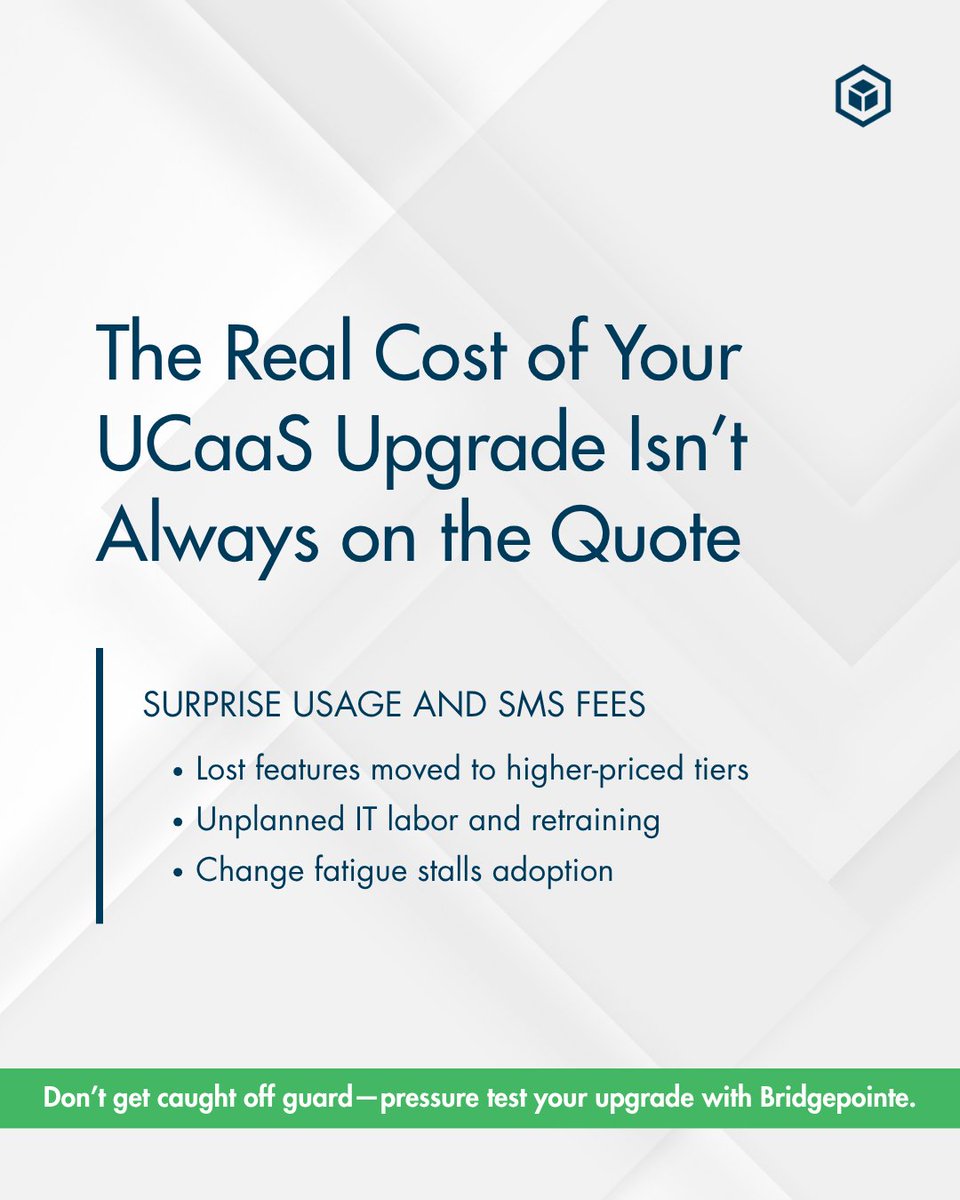 alvime's tweet image. Upgrade offers often look great on paper, but the real costs show up later. Be proactive: review the fine print and get an expert opinion before you sign.
bit.ly/482KXP1
#UnifiedComms #ITStrategy