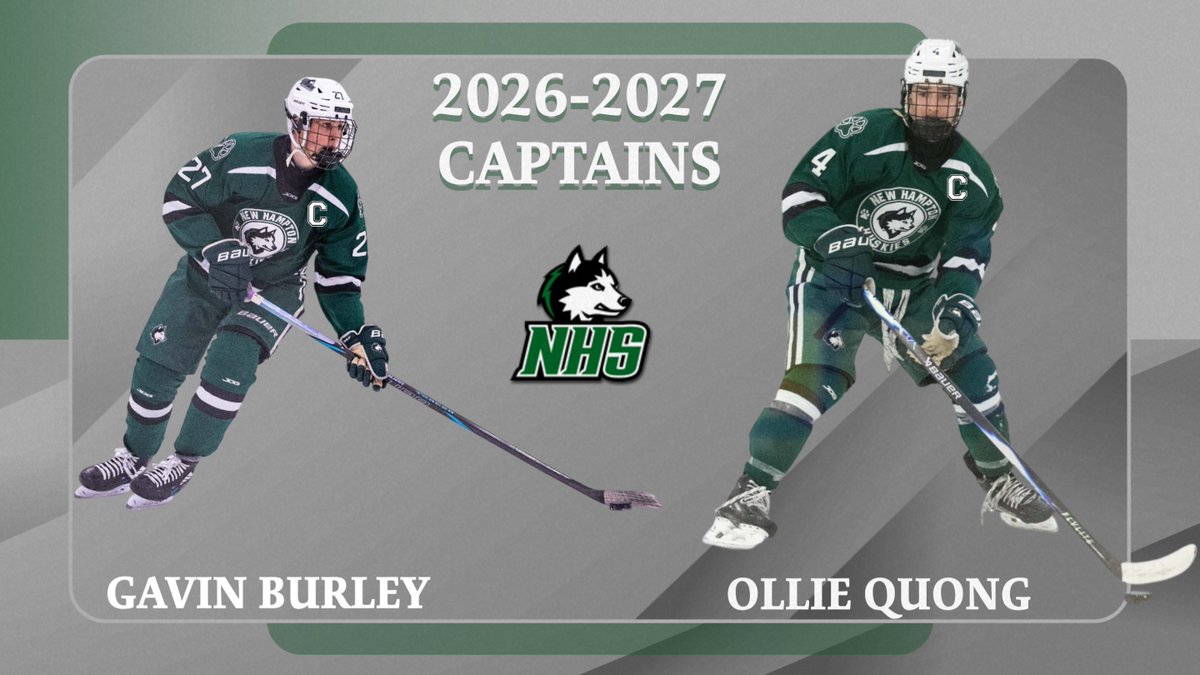 NHShuskyhockey's tweet image. Excited for these two guys to lead our group next year! #HuskyNation