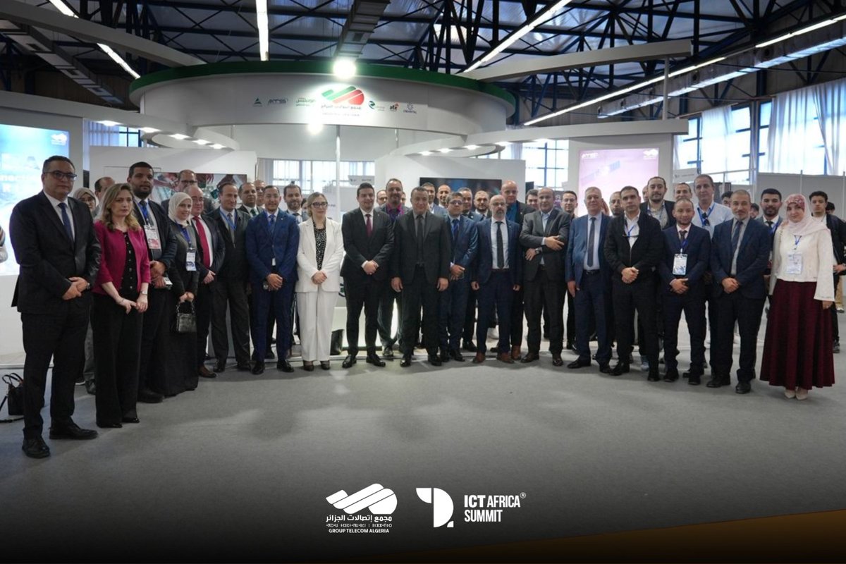 GTAlgerie's tweet photo. مع إسدال الستار على قمة إفريقيا للتكنولوجيا، يختتم مجمع اتصالات الجزائر 🇩🇿 رفقة مؤسساته الإقتصادية، مشاركته بحصيلة غنية من اللقاءات والعروض، تخللتها ونقاشات حول شراكات مستقبلية.

حضور نوعي أكد دور المجمع، رفقة مؤسساته الاقتصادية، كفاعل محوري في دفع التحول الرقمي. https://t.co/yZQ8bcNDxg