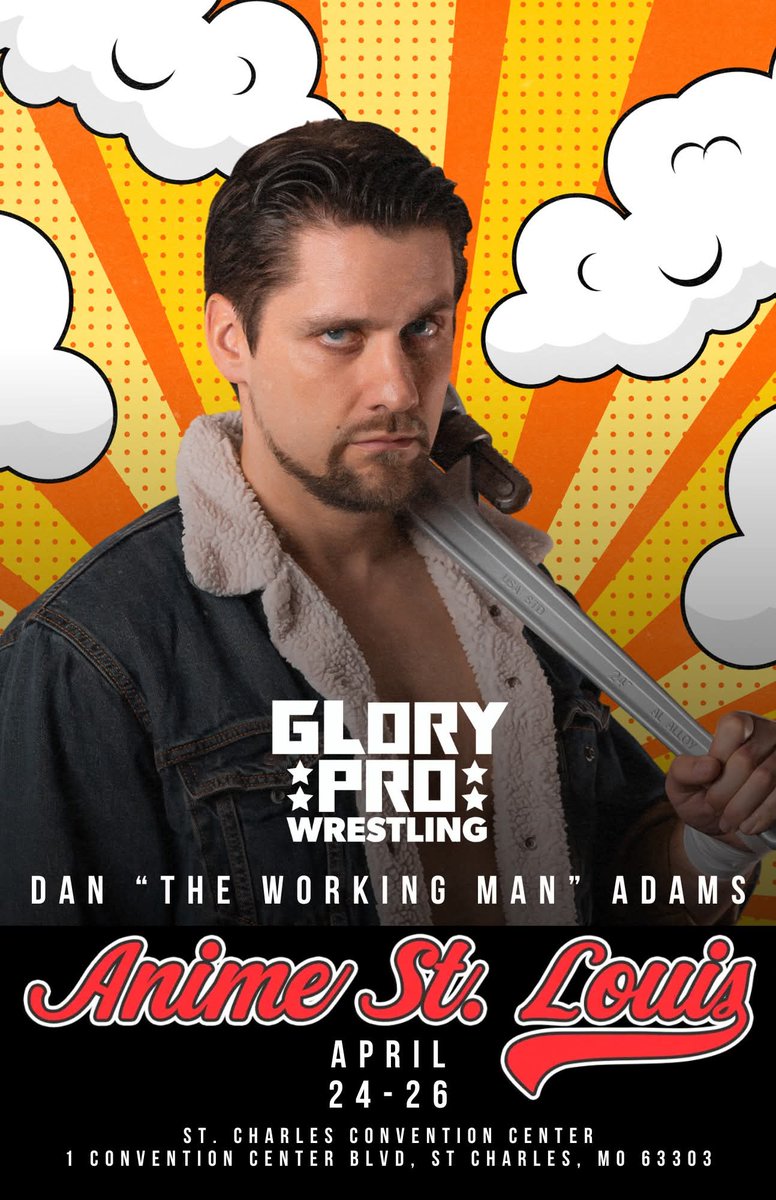 WeAreGloryPro's tweet photo. Don't miss the stars of Glory Pro Wrestling tomorrow at @AnimeStLouis as we open the weekend festivities at 7pm https://t.co/8ELTYFiGCI
