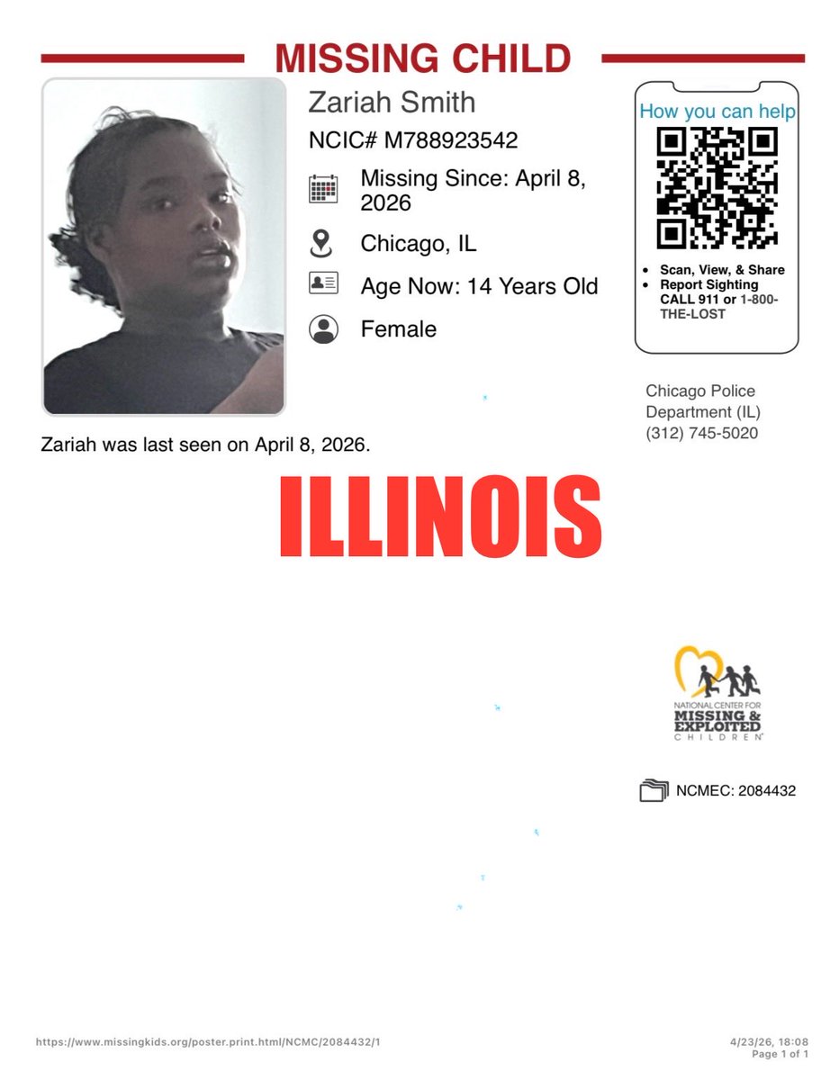 Ohio1ShyGirl's tweet image. #ILLINOIS    #MissingChild ‼️Please Share‼️   #MissingPerson  #MissingPeople   missingkids.org/poster/NCMC/20…