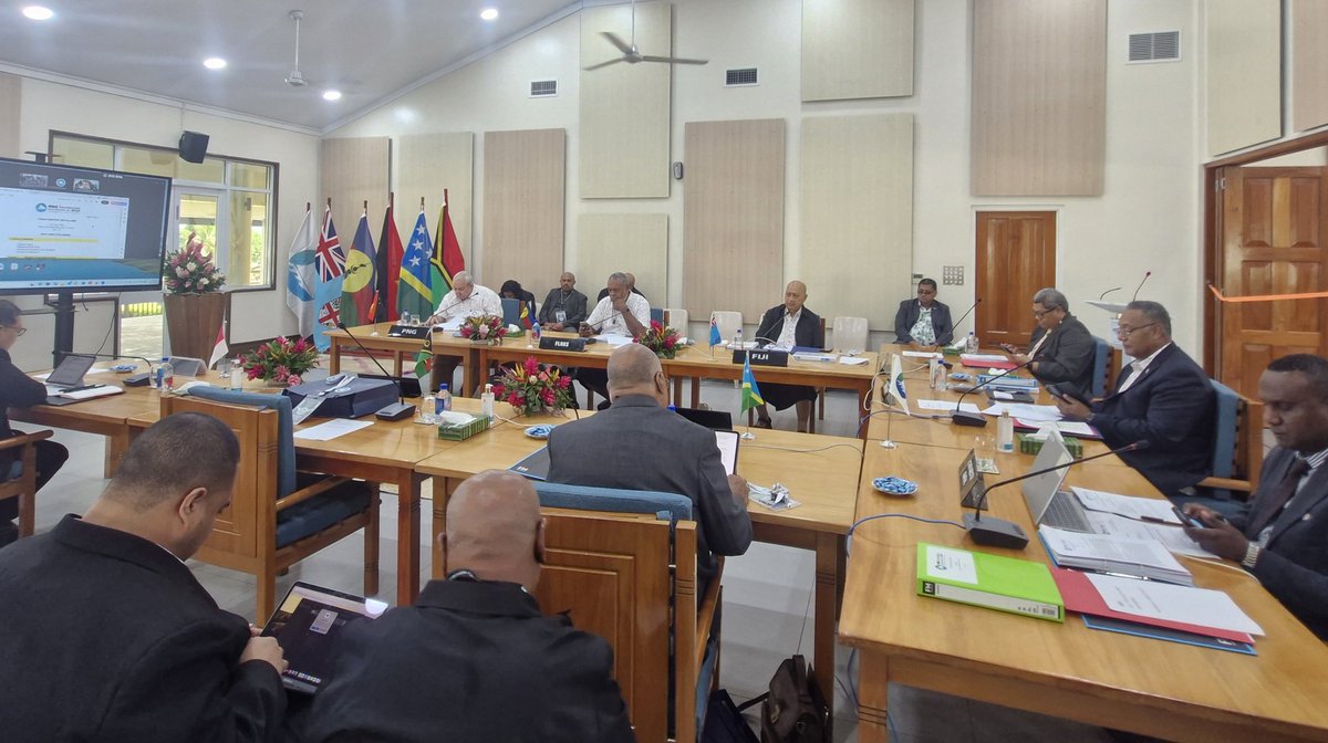 MsgSecretariat's tweet image. #HappeningNow: #MSG Foreign Minister's Meeting 🇫🇯🇳🇨🇵🇬🇸🇧🇻🇺