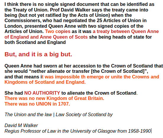 How Queen Anne made a Treaty with herself.