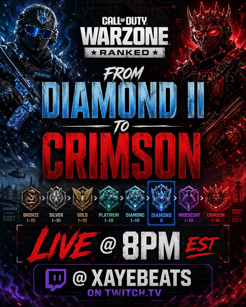 XayeBeatsGaming's tweet image. ‼️LIVE TONIGHT @ 8PM EST‼️
⬇️⬇️⬇️⬇️⬇️⬇️⬇️⬇️⬇️⬇️⬇️⬇️

m.twitch.tv/xayebeats/home

We got some ranked gameplay tonight the plan is to hit TWITCH AFFILIATE and CRIMSON in the same night CAN WE DO IT??? 

#twitch #gamer #rankedgameplay #callofduty #wz