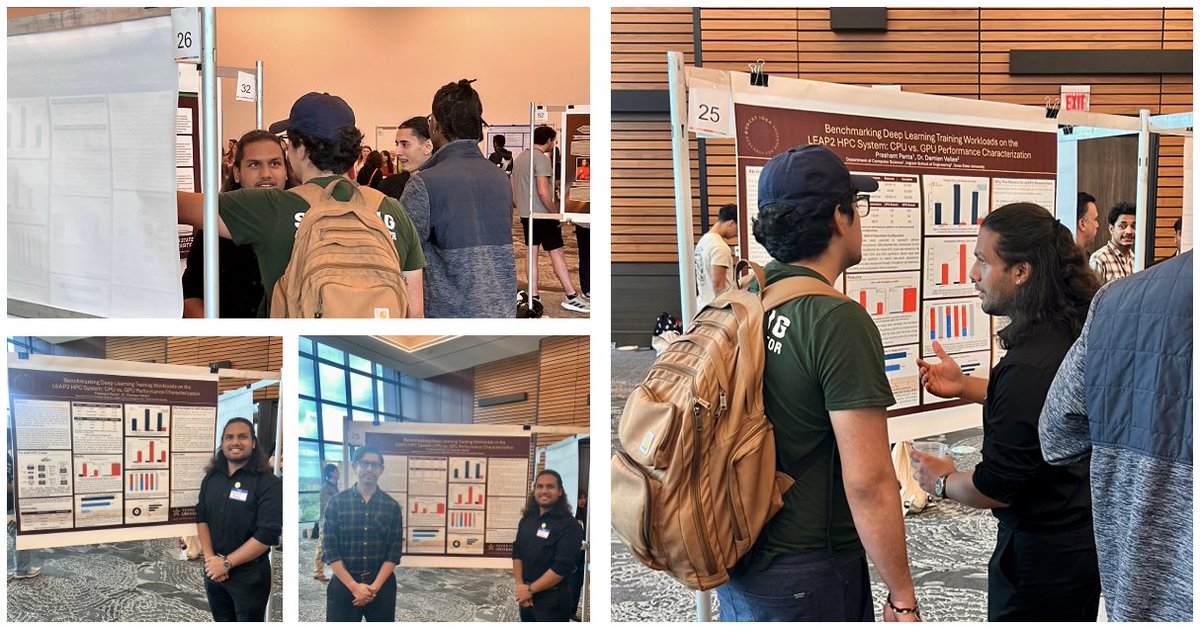 GroupHipe's tweet image. Prashant Panta presented at the TXST Undergraduate Research Symposium on his work “Benchmarking Deep Learning Training Workloads on the LEAP2 HPC System: CPU vs. GPU Performance Characterization.”

#ai #hpc #benchmarking #research #txst