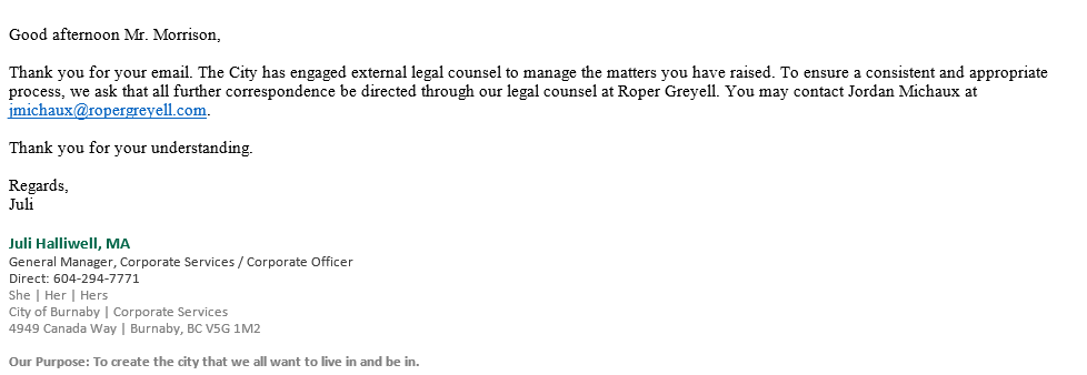 danvinylman's tweet image. So @CityofBurnaby  just broke the law IN WRITING under Section 148 of the Community Charter has BLOCKED me from speaking to @MayorofBurnaby and sent me over to taxpayer funded lawyers at @RoperGreyell.  Burnaby loves to Discriminate!!

#bcpoli #Burnaby #Autism