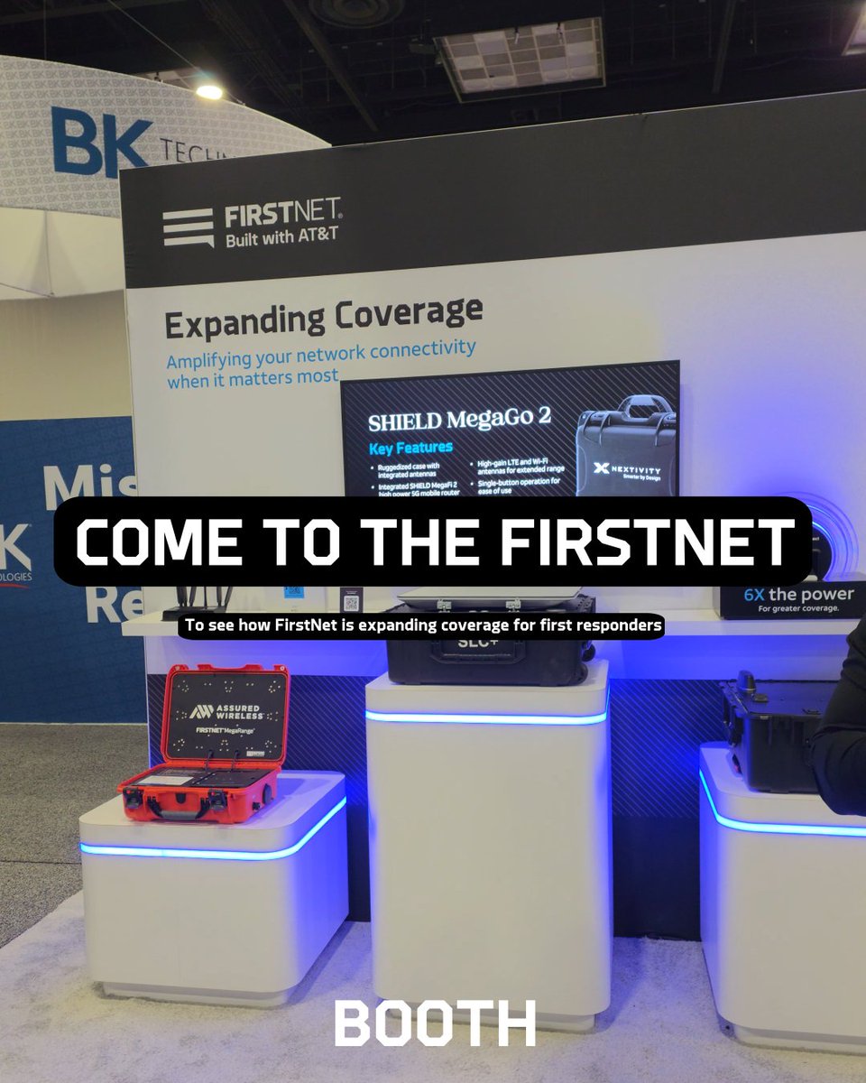 FirstNet's tweet image. All roads lead to the #FirstNet booths at @FDICevent.

Indiana Convention Center - Booth #2215 Lucas Oil Stadium - Booth #8929 (Central Park)  

#FDIC2025 #FireFighters #Paramedics