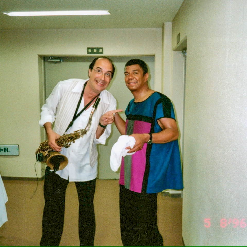 LuizSantosMusic's tweet image. Michael Brecker &amp;amp; Jack DeJohnette, August 1996 – Japan
In August 1996, Michael Brecker and Jack DeJohnette were part of the supergroup Herbie Hancock – The New Standard Allstars, which toured Japan. #jazz #art