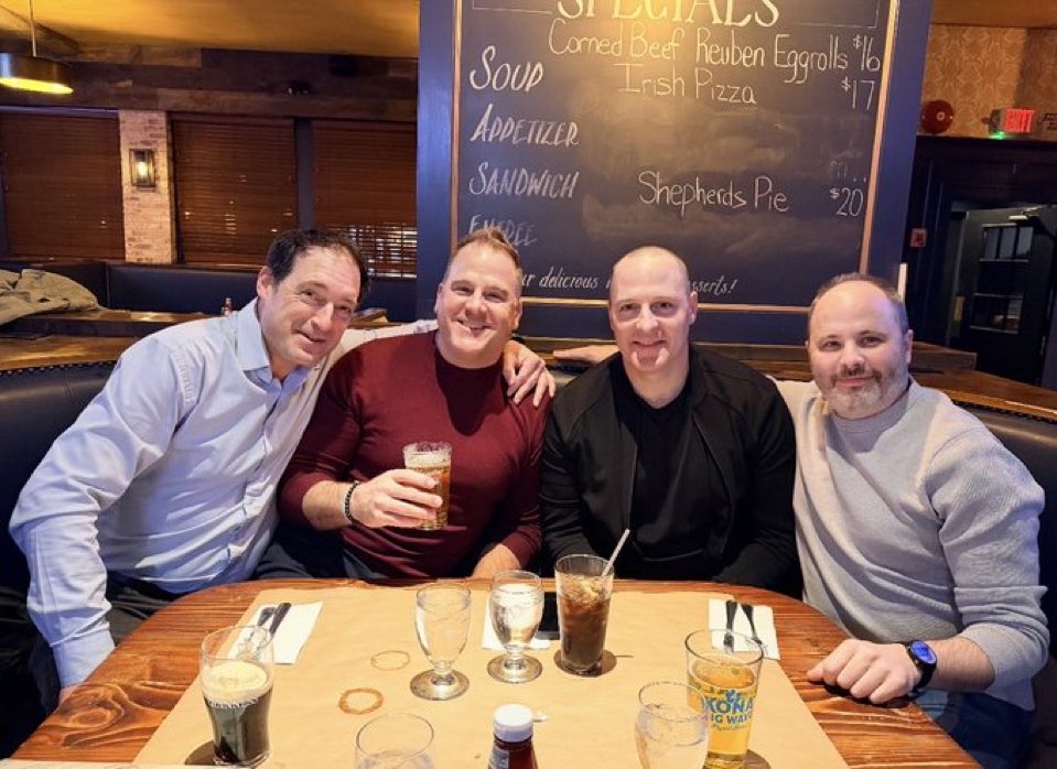 philzfactz's tweet image. Darche and the boys after announcing the Soucy extension.