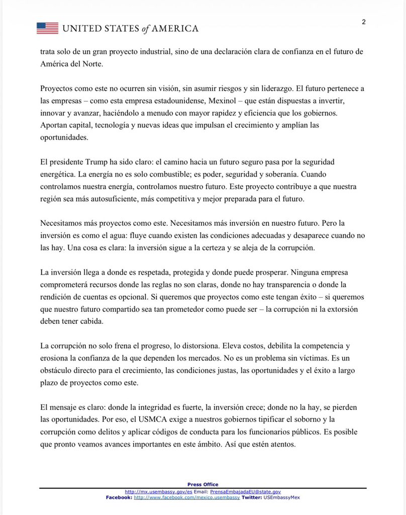 Embajador Ronald Johnson tweet media