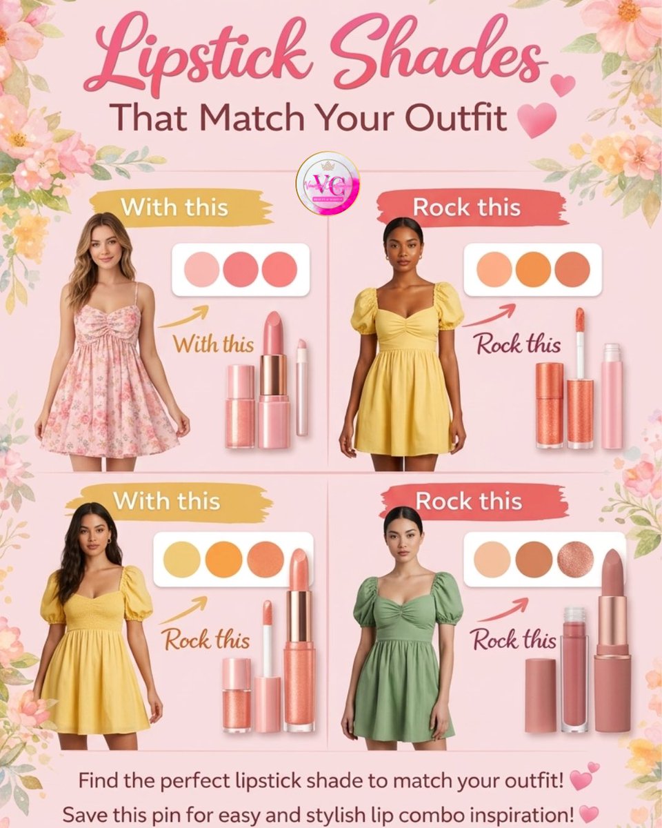 vandelchristen's tweet image. Stop guessing and start glowing! ✨ We’ve paired the season’s cutest dresses with their perfect lip soulmates. Which combo are you claiming? 💄👗

#makeupinspo #beautytips #grwm #lipsticknshades #ootdstyle