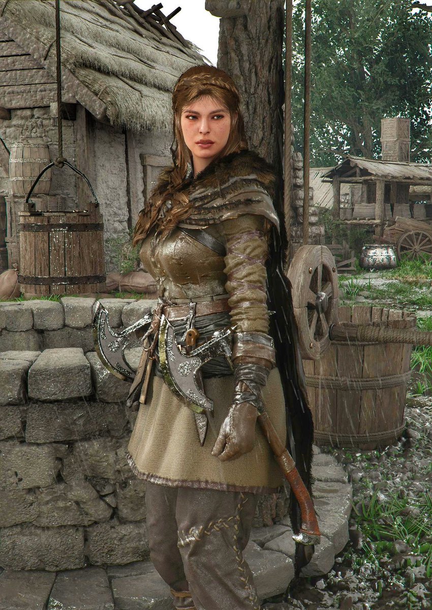 おはようございます！

このゲーム、主要キャラ以外も作り込みが凄い
昨日、散り散りになっていた仲間の一人と再会したが、お美しい✨
#紅の砂漠
#CRIMSONDESERT 
#綺麗なおなごシリーズ