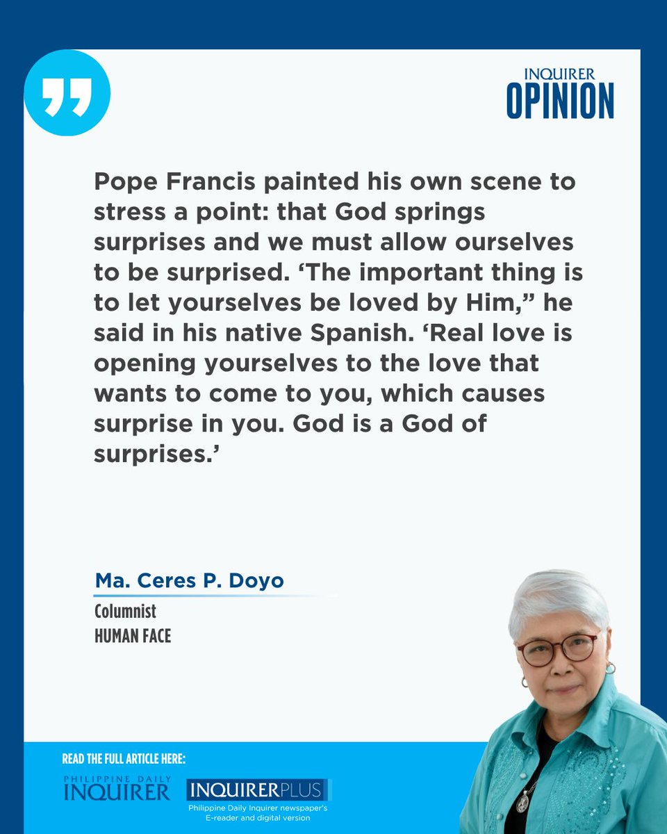 inquirerdotnet's tweet photo. Today's #HumanFace by Ma. Ceres P. Doyo (Apr. 24, 2026).
Visit https://t.co/TtpNkgGpix for fearless views and more.
Get the Inquirer here: https://t.co/tLGNXII3Jk https://t.co/x5dxuovIPr