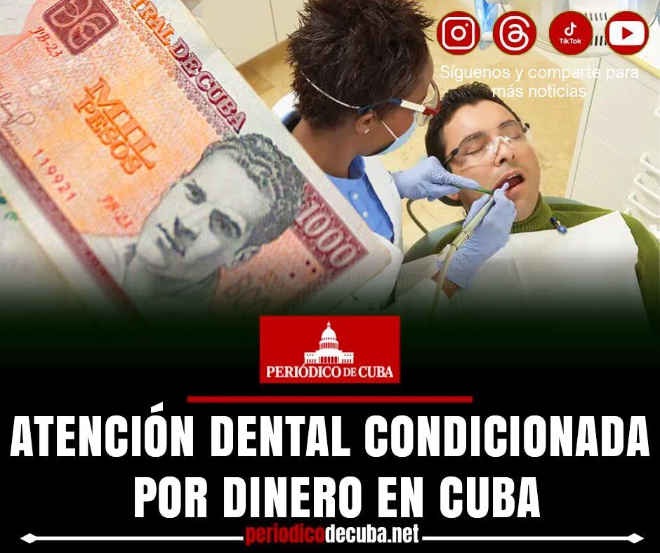 PeriodicodeCuba's tweet image. 🚨EMERGENCIA SANITARIA 🚨 ¡MEDICINA MÁS CARA! Denuncian que en La Habana te atienden los dientes SOLO SI PAGAS 🦷💸

Para más información acceda al primer comentario 👇

#SaludPublica #AtencionDental #Cuba #CorrupcionEnSalud #periodicodecuba #parati #noticia