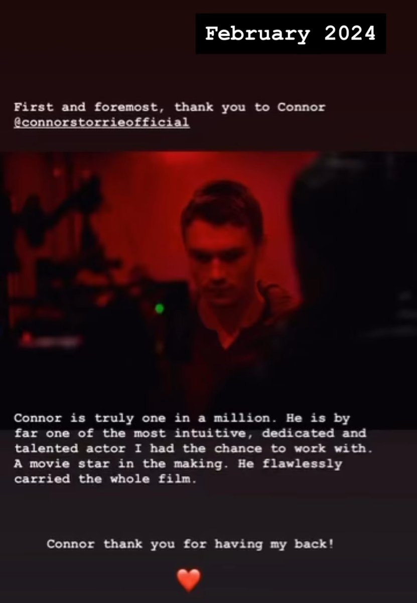 Michel Parandi, director of “April X,” via Instagram:

“[…] Connor Storrie, thank you for having my back!”

📲 redflyingfox