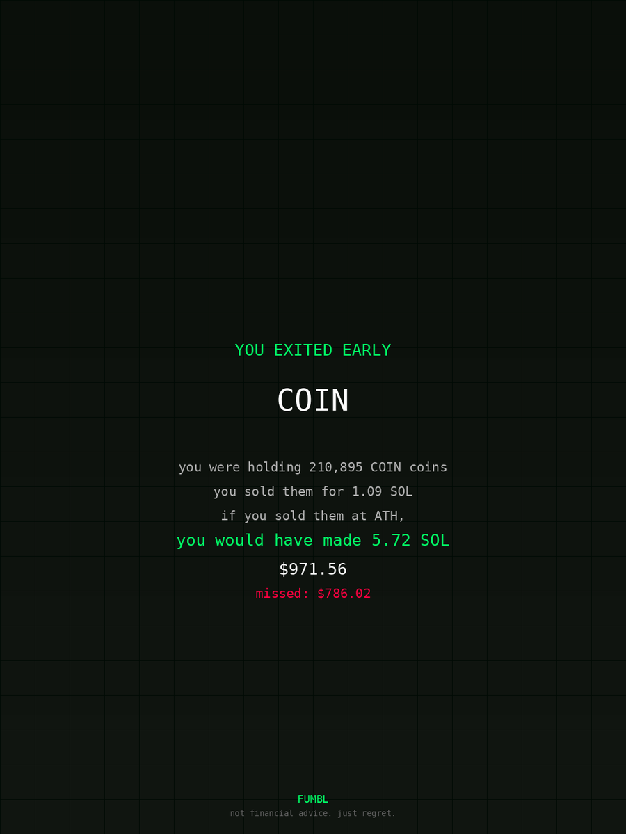 CinisoMasilela's tweet image. Holy sell on $COIN used fumbledbags.com to see my stats 

7DAt2bgGdW7JTyKeFLhEXtaZkfYdiRvNXDLghe97hzBC
#rabby 
#advantage