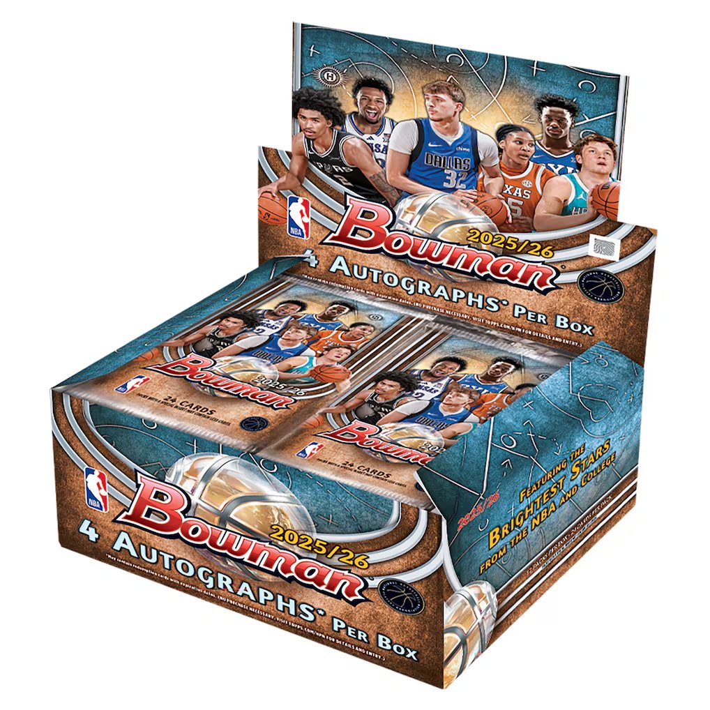 sneakerhuddle's tweet photo. Ad: 2025/26 Bowman Basketball Factory Sealed Hobby Jumbo Box

https://t.co/YWIuO9xfql https://t.co/9Z4tvzFv1f