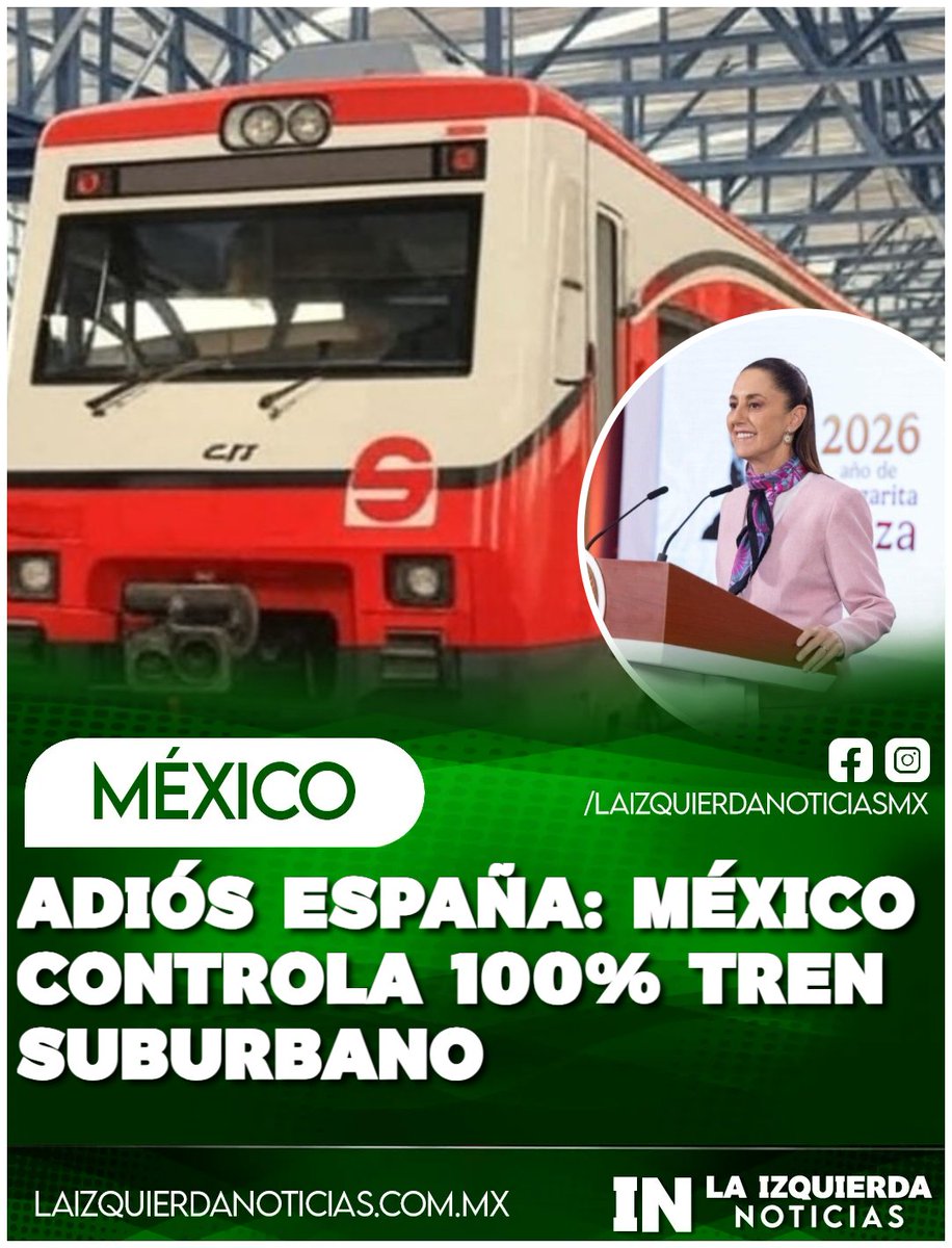 ¡EL PUEBLO GANA! El gobierno federal compró el 100% del Tren Suburbano por $5,999 millones. El sistema pasa de manos privadas al Estado. Sheinbaum lo rebautiza como Tren Felipe Ángeles.
#TrenSuburbano #TrenFelipeAngeles #Banobras #ClaudiaSheinbaum #Mexico