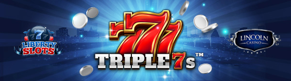 NoDepositForum's tweet image. LIBERTY SLOTS &amp;amp; LINCOLN CASINO NO DEPOSIT BONUS - 50 FREE SPINS ON NEW SLOT 'TRIPLE 7S' - ALL PLAYERS
shorturl.at/XJxgh
#libertyslots #lincolncasino #nodepositbonus #freespins