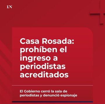 TPA2027's tweet photo. Milei cerró la Sala de Periodistas de Casa Rosada y denuncio espionaje.
@VickyVillarruel la sala de periodistas del Congreso sigue abierta, no?
#QUEREMOSPREGUNTAR #DanteGebel #NiVidela #CubaoVenezuela #Argenzuela #Geuna #FOPEA #Gelatina #CasaMilitar #LasPASO https://t.co/SFT9emE8GN