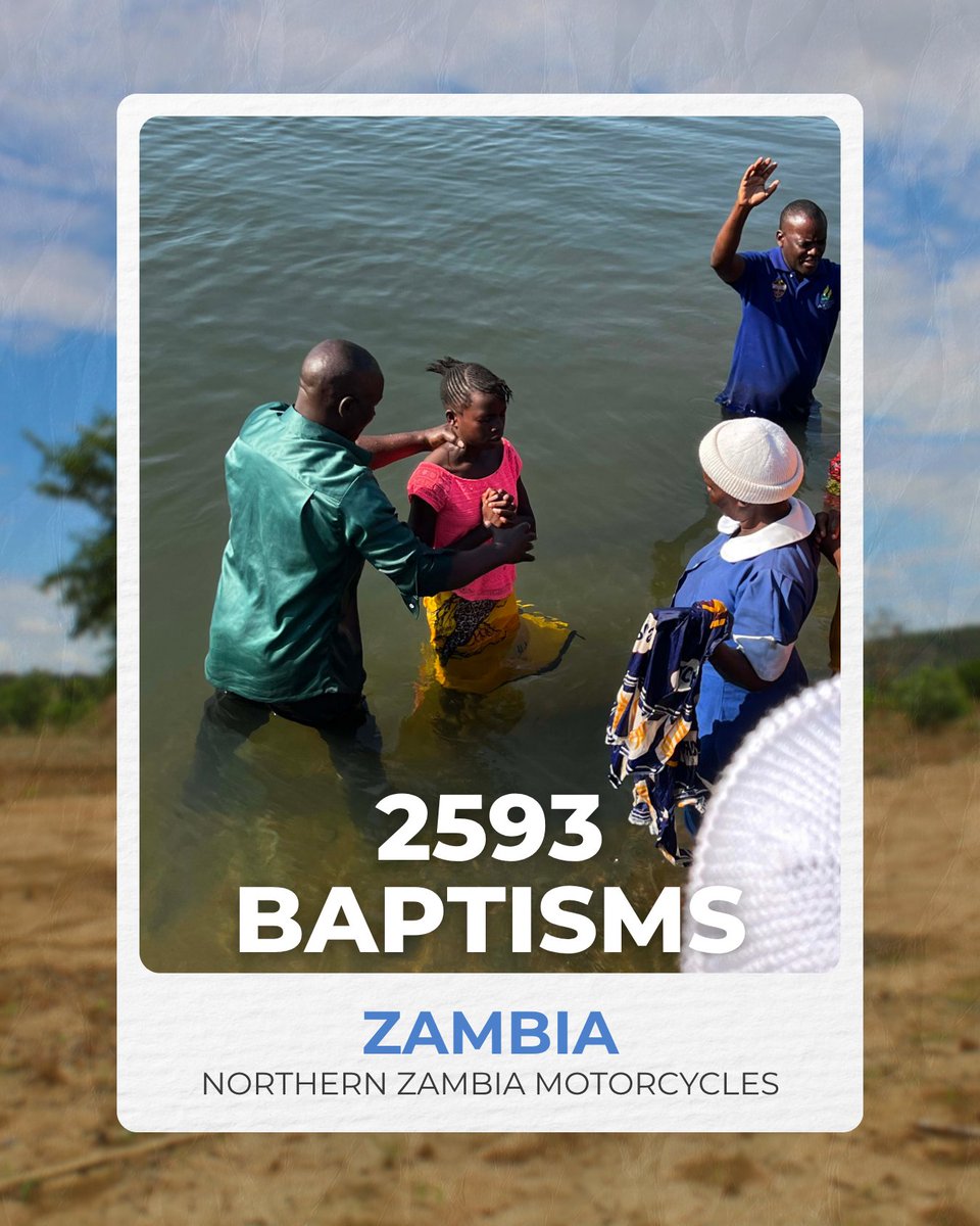qhministries's tweet image. Praise God for this miraculous impact! 20 QHM motorcycles are helping carry the gospel across Zambia. Over 3 years, camp meetings, sermons, Bible studies and outreach—just a glimpse of what God is doing. Thank you for your prayers and support!

#Jesus #gospel #mission #Zambia