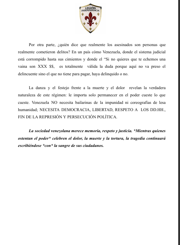 El 21A vimos como Delcy bailaba mientras en Yare se vivían horas de muertes y sufrimiento tal como lo hicieron sus jefes Nicolás  y Cilia, en el 2017 cuando, en cadena nacional bailaron mientras tanquetas arrollaban a  inocentes.
#GeneracionIndependencia <a href="/GastonLevar/">Gaston Levar</a> <a href="/ChacoCma/">CHACO</a>