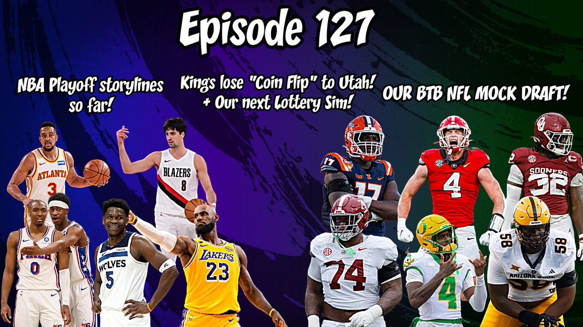 BehindTheBack13's tweet image. EPISODE 127 OUT NOW! LINK BELOW!

Listen to Behind the Back Podcast on YouTube! "Ep 127 - OUR OFFICIAL BTB NFL MOCK DRAFT! Kings lose "Coin Flip' to Utah.. + NBA Playoff Storylines!" #eagles #49ers #kings #nfldraft #nbaplayoffs

youtu.be/p-XeaD-RMa0