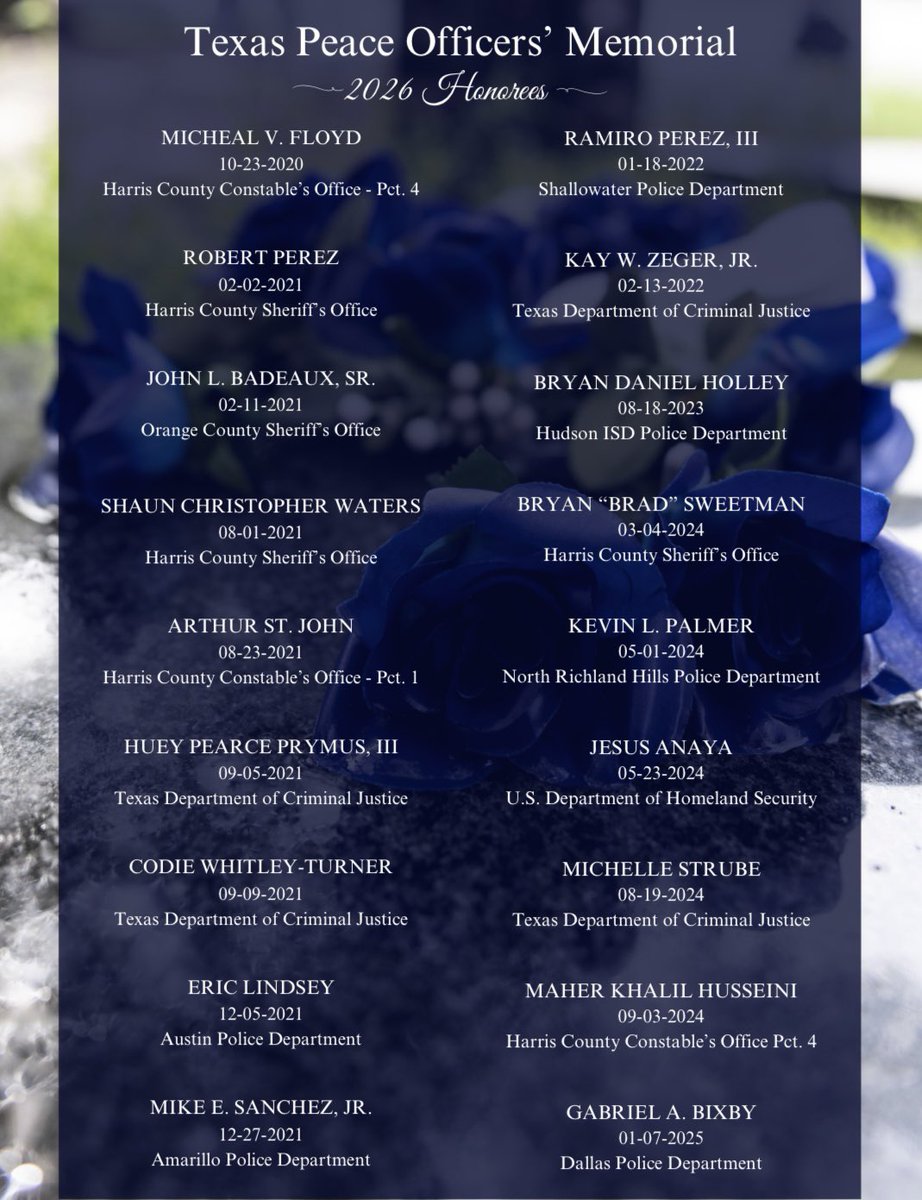 Texas Peace Officers' Memorial tweet media