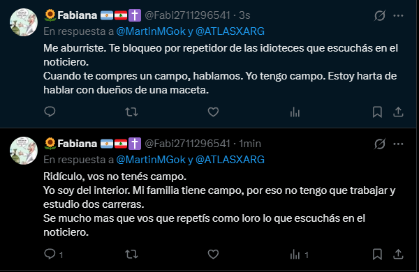 Una q se cree agrónoma porque su familia tiene campo... spoiler: estudia abogacia y politica (terrible chanta)