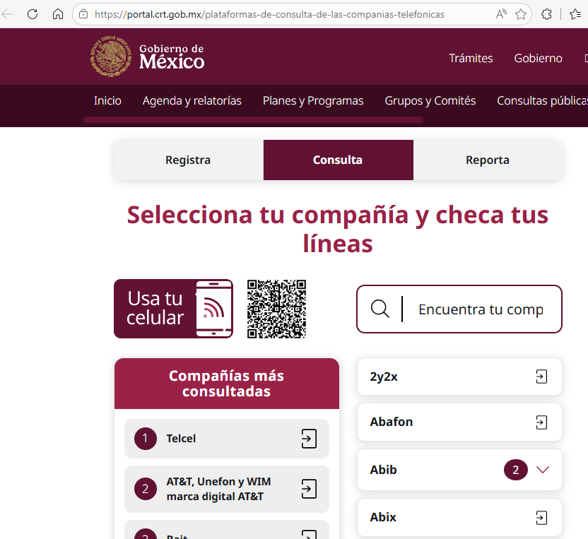 RinconeroMty's tweet photo. @AztecaNoticias La página para poder consultar el registro de teléfonos es el siguiente:
https://t.co/L5ZRXbvXCe
De ahí elijen a su compañía para iniciar la consulta. https://t.co/w5ZHMPUvBd