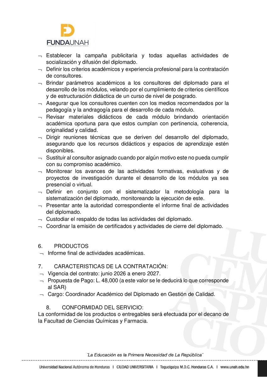 Convocatoria 📌📌
La Il Promoción del Diplomado en Gestión de Calidad, extiende la convocatoria a participar en la postulación a la siguiente consultoría:

Coordinador Académico📌
Ingresa al siguiente enlace para completar formulario de postulación

forms.cloud.microsoft/r/s55mRyQ2hA