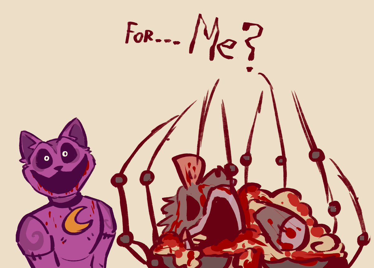 Garma_Austizm's tweet image. I know proto doest need to eat but is just a catnap gift
#poppyplaytime #poppyplaytimechapter5 #prototype1006 #catnap