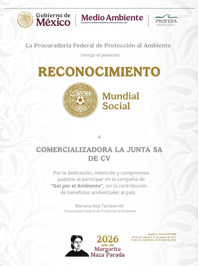grupo_tap's tweet image. Comercializadora La Junta se suma a la Campaña de @PROFEPA_Mx “Gol por el Ambiente”, Impulsamos un proyecto de gestión circular de plásticos de un solo uso, especialmente de #PET contribuyendo así a generar beneficios ambientales para #México 🌱🇲🇽