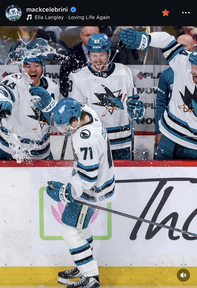 he would never admit how much this record breaking goal and his team mates celebration meant to him but i see you macklin celebrini (through teary eyes)