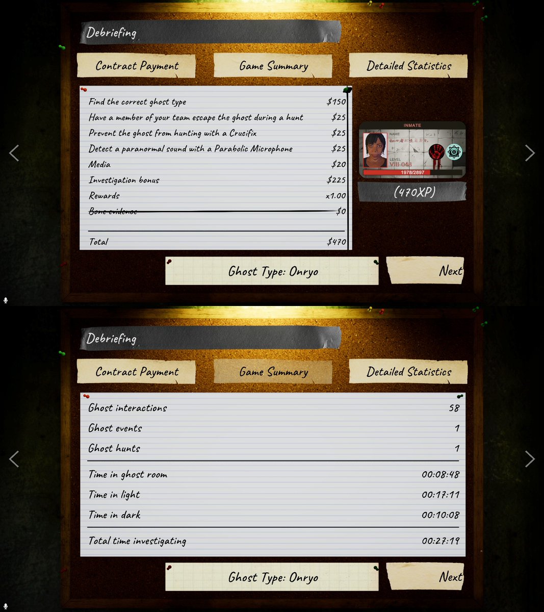 chu_chu_jp's tweet image. という事で今週チャレンジ無事ストレートでクリアするもラスト「Blood moon(+10%)」がchallengeの報酬に乗らないのは鬼畜のヤリ損ね😇
#Phasmophobia 
#ファスモフォビア 
#ファズモフォビア 
#パスモフォビア 
#ホラーゲーム配信 
#ホラゲー実況 
#GameStreaming 
#HorrorGaming 
#睡眠導入 
#作業用