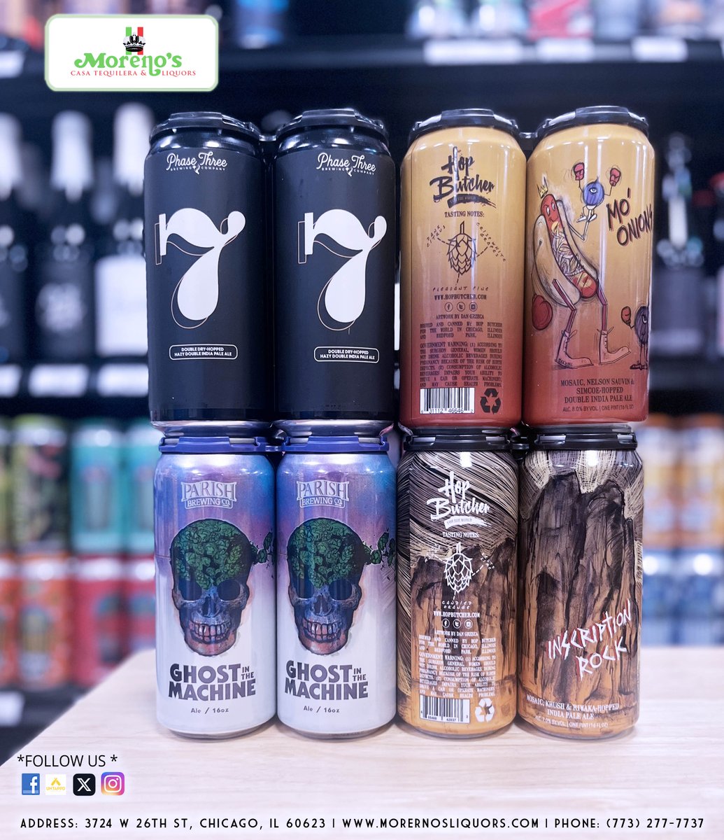 MorenosLiquors's tweet image. Thursday DROP!
Enjoy ALL!
#CraftBeer #newbeerhere #newarrivals #nowinstock #lavillita #LittleVillage #liquorstore #chicagoliquorstore #chicago #thewindicity  @PhaseThreeBrew  @HopButcher  @ParishBrewing