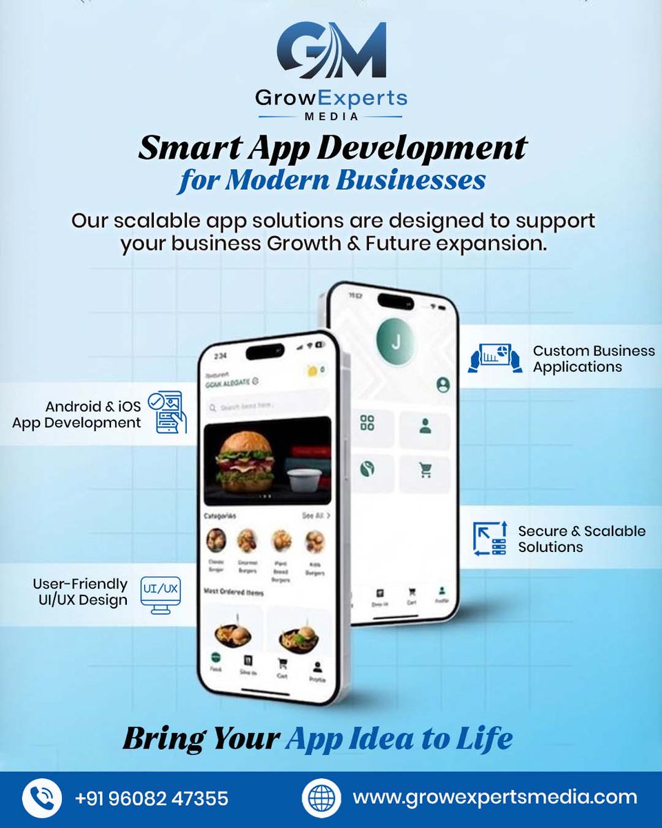 GrowExpertsMed's tweet image. Turn your app idea into a powerful, scalable mobile experience. 🚀📱Custom Android &amp;amp; iOS apps built for growth, performance &amp;amp; user experience.

📞 +91 96082 47355
🌐 growexpertsmedia.com 

#GrowExpertsMedia #AppDevelopment #MobileApps #StartupGrowth #DigitalTransformation