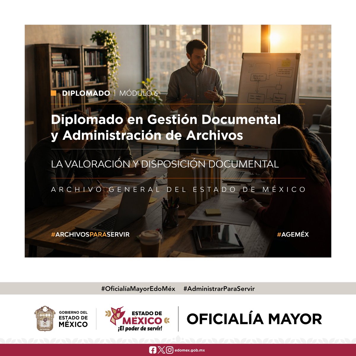 agem_mex's tweet image. Concluyeron con éxito las sesiones del #Módulo6 "La valoración y disposición documental”, cuyo objetivo fue abordar los principios que permiten identificar los valores, establecer plazos de conservación y vigencias de los documentos de #Archivo.
#Diplomado 
#ArchivosParaServir