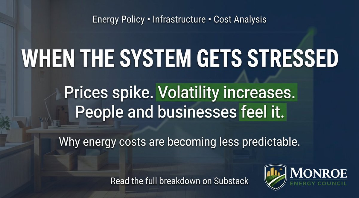 Marcus4Roc's tweet image. Energy prices don’t just rise—they become unpredictable when the system tightens.

That’s what people are starting to feel now.

This explains why ↓
open.substack.com/pub/monroeener…

#Energy #EnergyCosts #PowerGrid