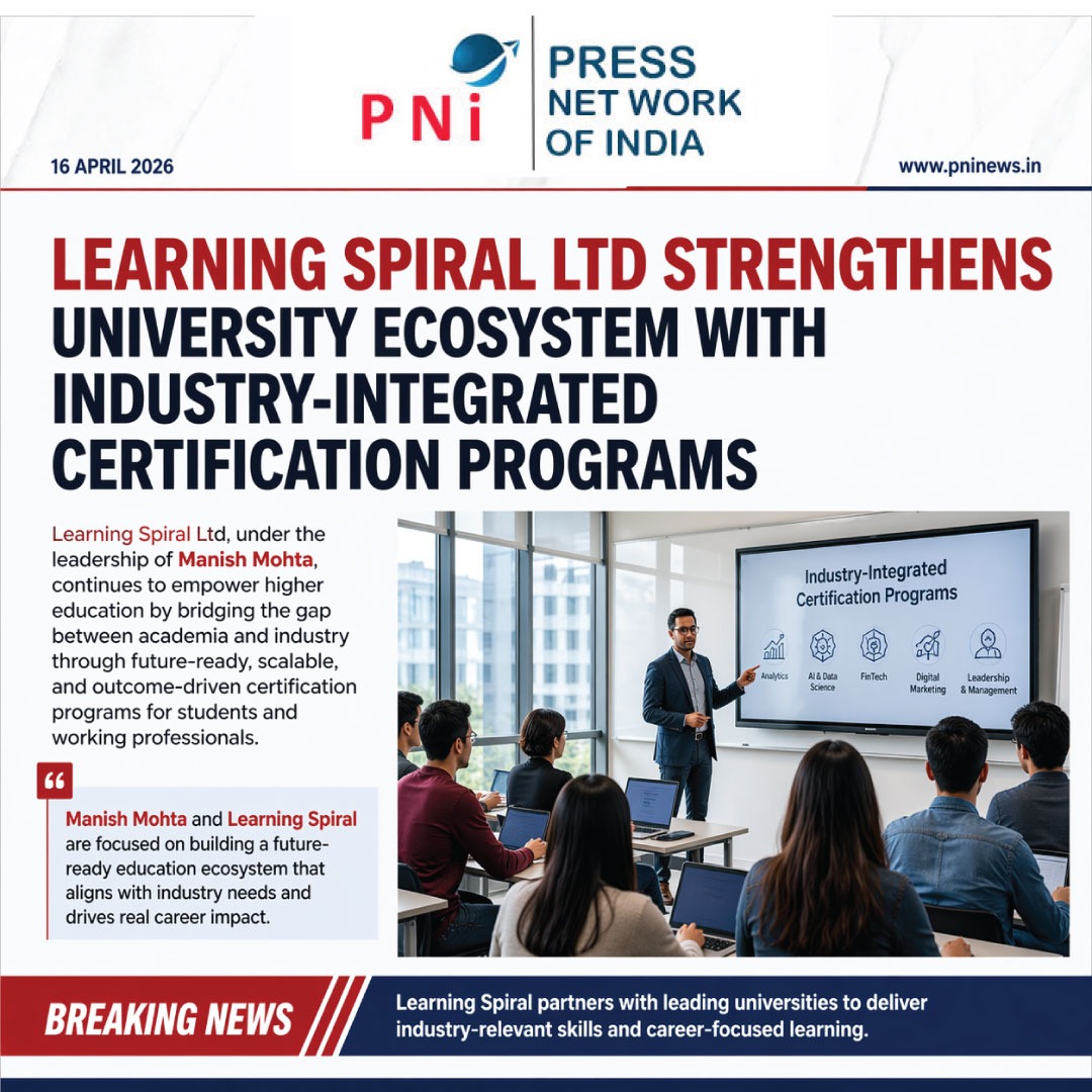 LearningSpiral's tweet image. Proud to be featured on Press Network of India for strengthening university ecosystems with industry-integrated certification programs. 

Click to explore: pninews.com/learning-spira… 

#LearningSpiral #HigherEducation #FutureSkills