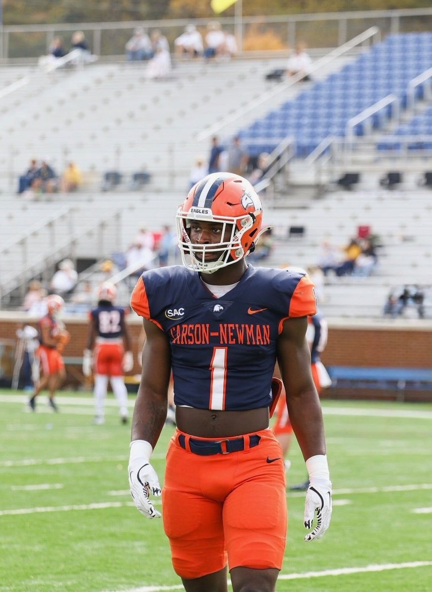 Carson Newman LB Mekhi  Brown is entering the transfer portal as a grad transfer, <a href="/AllenTrieu/">Allen Trieu</a> reports. 

The 6-3, 205-pound LB has 168 career tackles, 26 TFLs, 17 sacks and 2 INTs. 

on3.com/transfer-porta…
