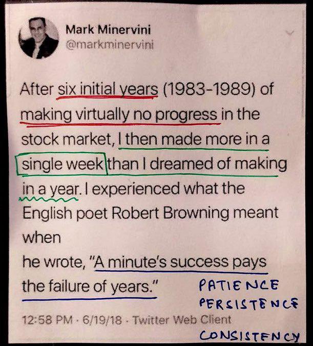 OffbeatEquity's tweet photo. “Years of silence… paid in one explosive week.” — Mark Minervini
@markminervini @MinerviniQuote
#Investing #Quotes #Consistencey #Patience https://t.co/3vCexNSfNa