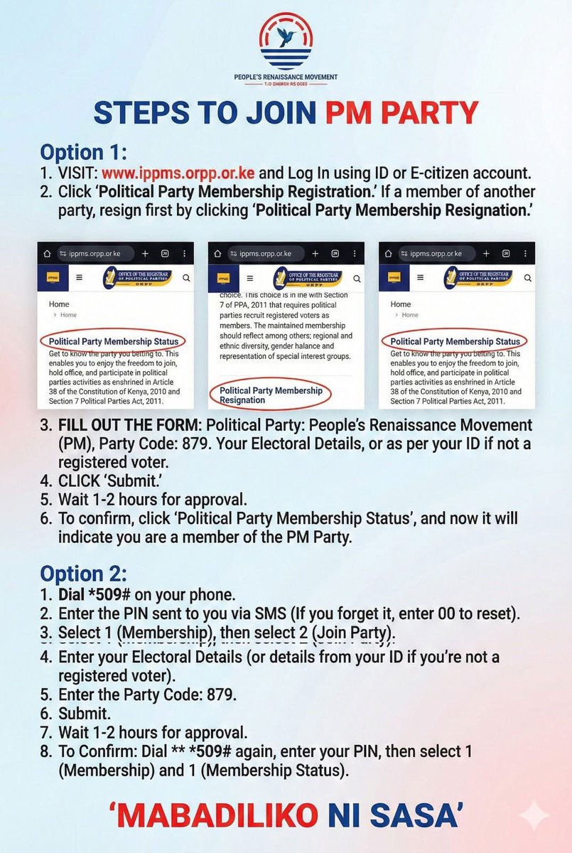 People's Renaissance Movement (PM KENYA) tweet media