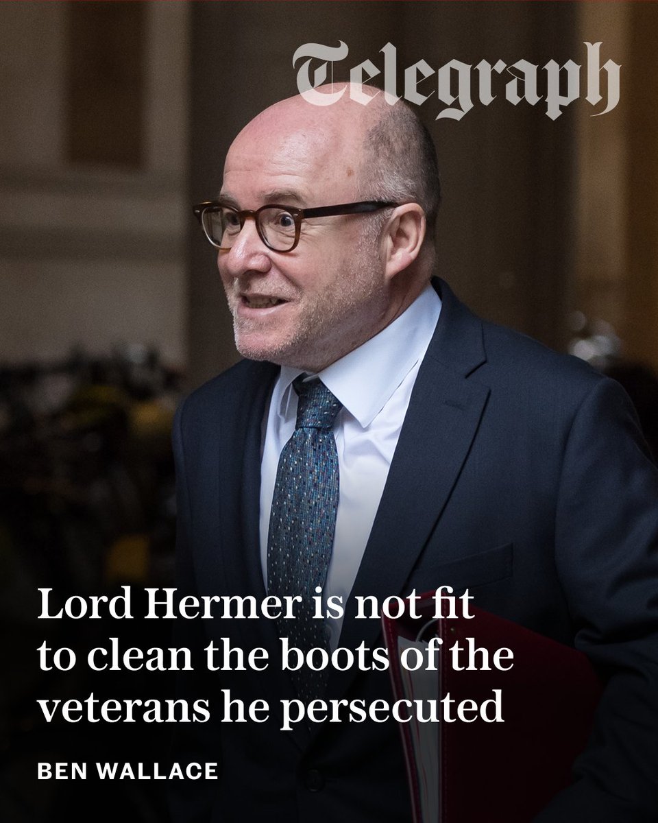 Telegraph's tweet image. ✍️ 'There must be an end to these decades-long attempts to rewrite history in the courts' I Writes Ben Wallace, the former Secretary of State for Defence

Read his full article below 🔗
telegraph.co.uk/news/2026/04/2…