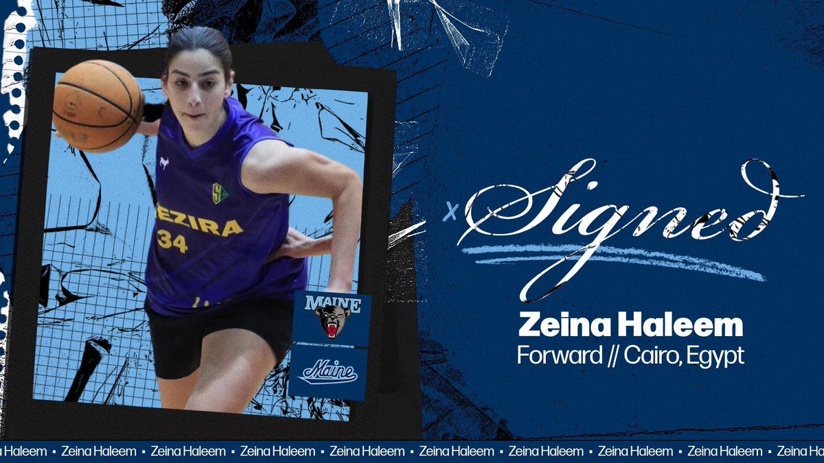 BlackBearsWBB's tweet photo. ✍️ COⓂ️Ⓜ️ITTED!

Join us in welcoming Zeina Haleem to Orono!

6'3" // Forward
Cairo, Egypt

#BlackBearNation https://t.co/8IwIaExNKR