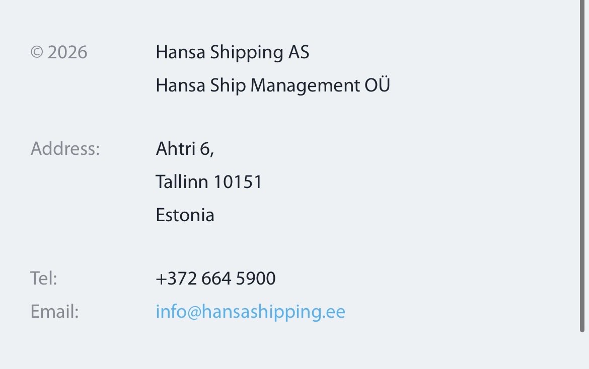 <a href="/Tsahkna/">Margus Tsahkna</a> please can I draw your attention to the Aughinish Alumina plant in Ireland supplying Alumina to St Petersburg up to 4 times a week.

Estonian Shipping Company Hansa Shipping is one of the main companies assisting this transfer 

This is just the latest 👇👇👇