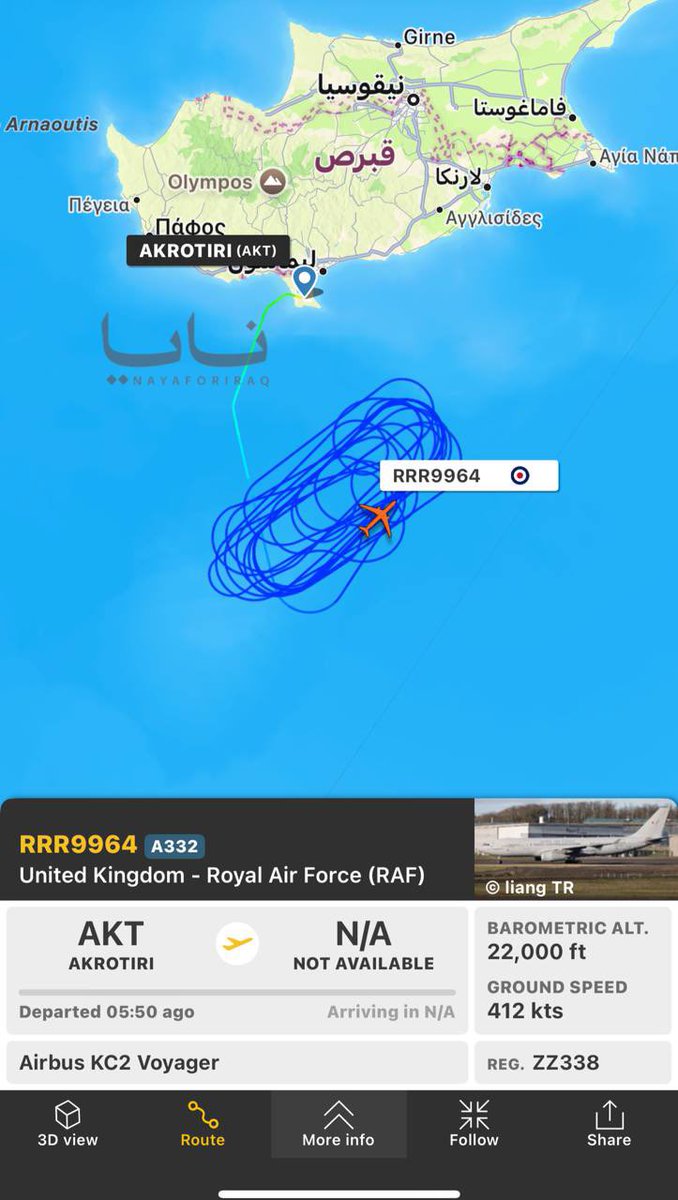 DrMalko's tweet image. 🚨 UPDATE: 

🇬🇧✈️ Reports of British Air Force reconnaissance activity over Cyprus near RAF Akrotiri, a base previously targeted during the Iran conflict.

#UK #Cyprus #Aviation #BreakingNews #Geopolitics