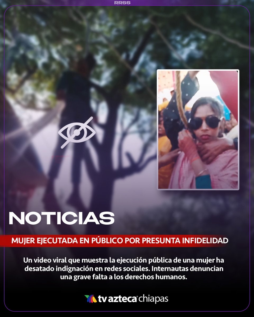 TVAztecaChiapas's tweet image. ¡LA M4T4R0N EN PÚBLICO! 😨 
#videoviral muestra la ej3cuc1ón pública por una supuesta INFIDELIDAD. VIDEO SENSIBLE 👇
aztecachiapas.com/filtran-moment…

#India #DerechosHumanos #Viral #Alerta #Noticias #Impactante