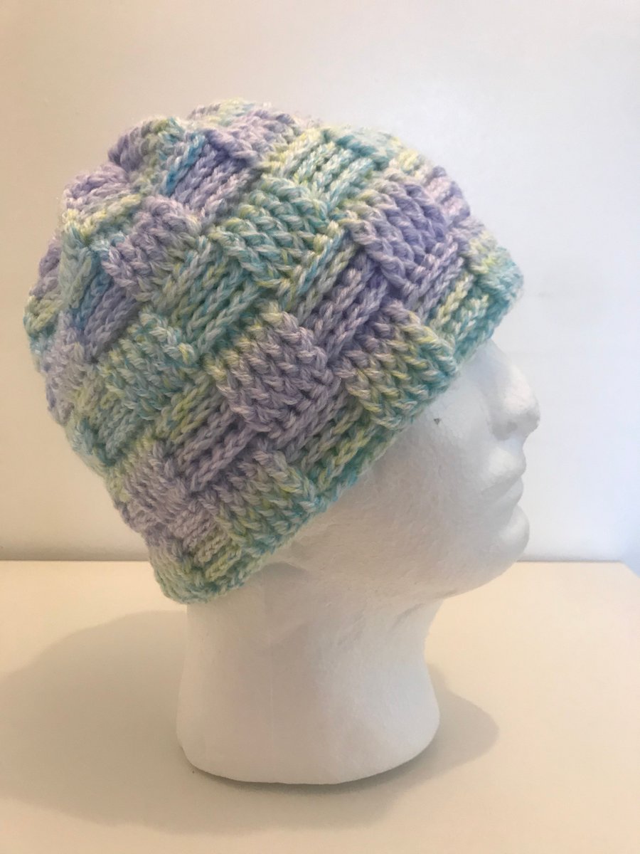 anthonybrighton's tweet image. Lilac \ Aqua Basketweave Beanie - 21" Circumference - anthonybrighton.etsy.com/uk/listing/752…  - #beanie #hat #crochet #handmade #etsy #etsyretwt #ATEtsyRT #Basketweave #anthonybrighton